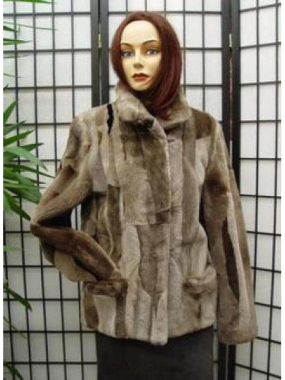 Clearance Sale SHOWROOM NEW BROWN SHEARED BEAVER FUR JACKET WOMEN SIZE 4 PETITE